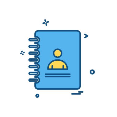 Telefon Defteri simgesi tasarım vektörü