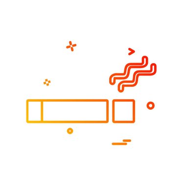 Sigara simgesi tasarım vektörü