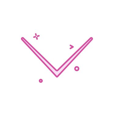 Aşağı ok simgesi tasarım vektörü