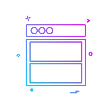 Web düzen simge tasarlamak vektör