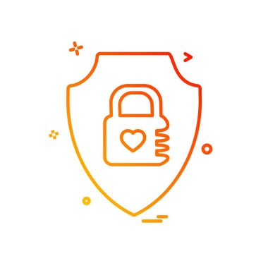 Kalkan simgesi tasarım, renkli vektör çizim