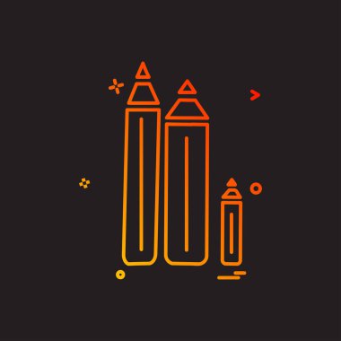 Kalem simgesi tasarım vektörü