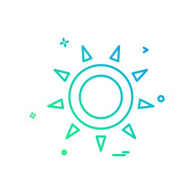 Güneş simgesi tasarım vektörü