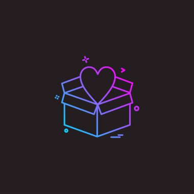 Kutu simgesi tasarım vektörü 