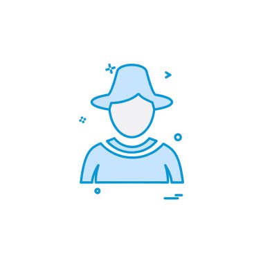 Avatar simge tasarım vektörü