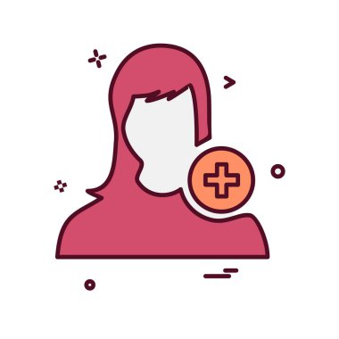 Kadın simge tasarlamak vektör