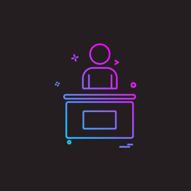 Resepsiyon simgesi tasarım vektörü