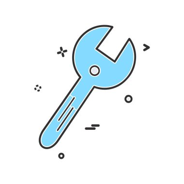 Çalışma araçlar simgesi tasarım, renkli vektör çizim 