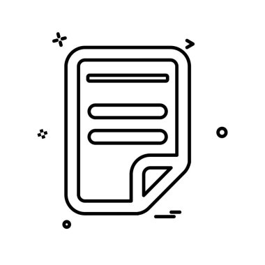 Belge simgesi tasarım vektörü