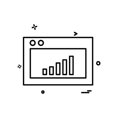 İş grafiği düz simge vektör çizim 