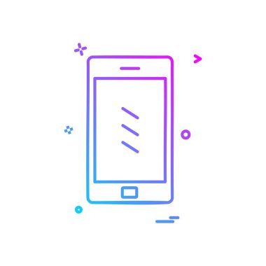 Akıllı Telefon Simgesi Tasarım Vektörü