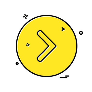 Sağ ok simge tasarlamak vektör