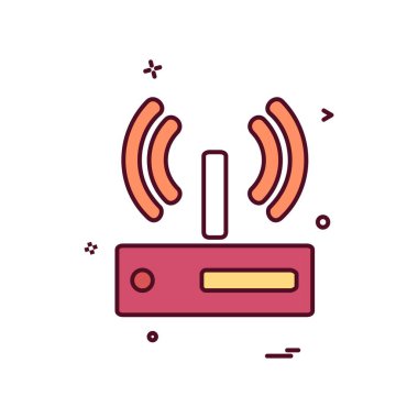 Wifi simge tasarım vektörü