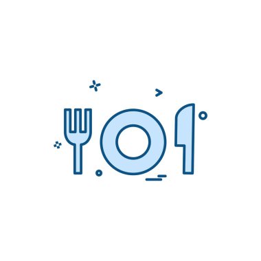 Gıda simgesi tasarım vektörü