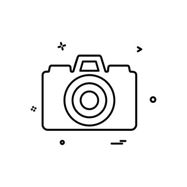 Kamera simgesi tasarım vektörü