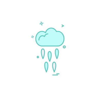 Yağmur simgesi tasarım vektörü