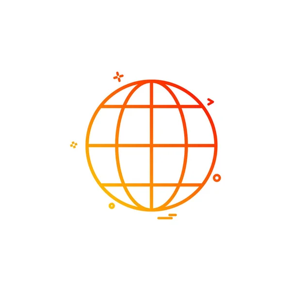 Erde Globus Multimedia Ikone Vektor Design — Stockvektor