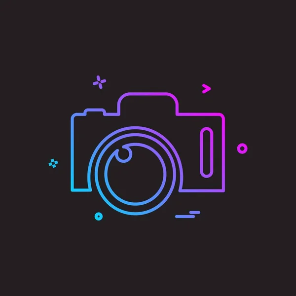 Camera Icon Design Vector — Stock Vector