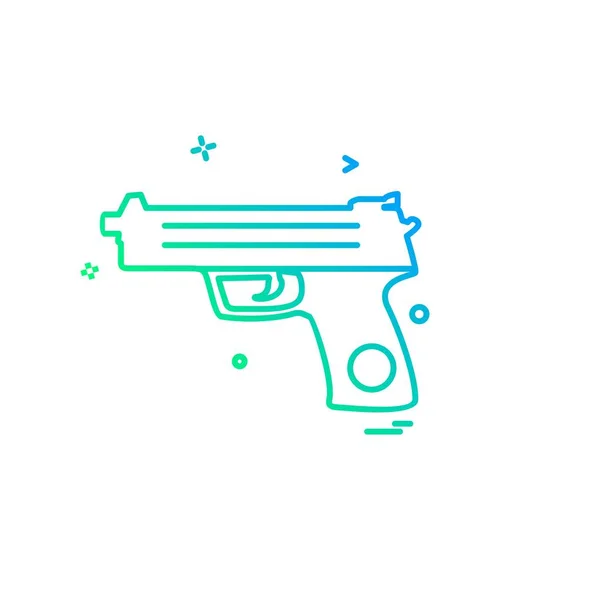 Vettore Progettazione Icona Pistola — Vettoriale Stock