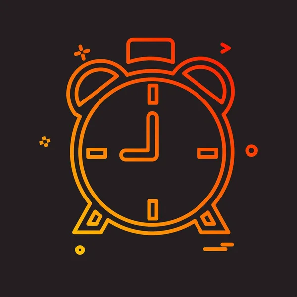 Reloj Icono Plano Vector Ilustración — Vector de stock