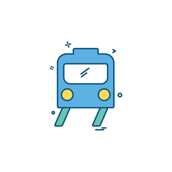 Trein Pictogram Ontwerp Vector — Stockvector