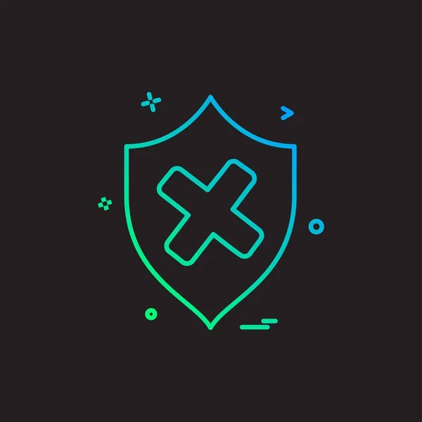 Protección Escudo Seguridad Icono Diseño Vectores — Vector de stock