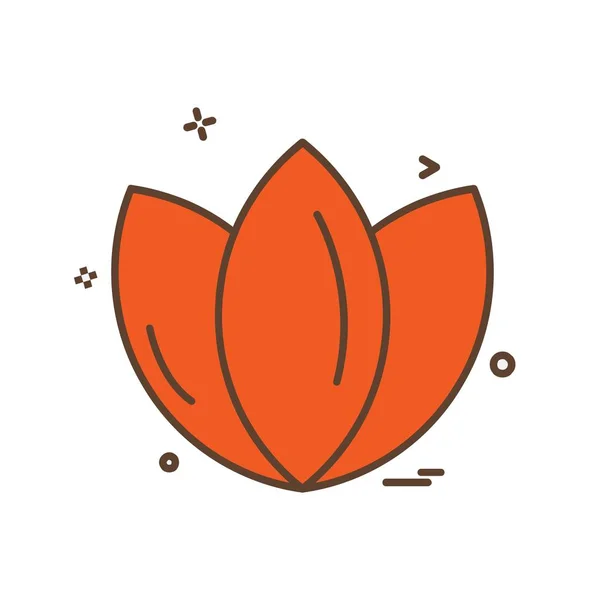 Flor Icono Vector Sobre Fondo Blanco — Vector de stock