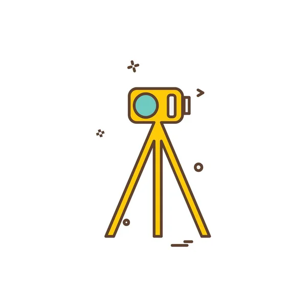 Camera Icon Design Vector — Stock Vector