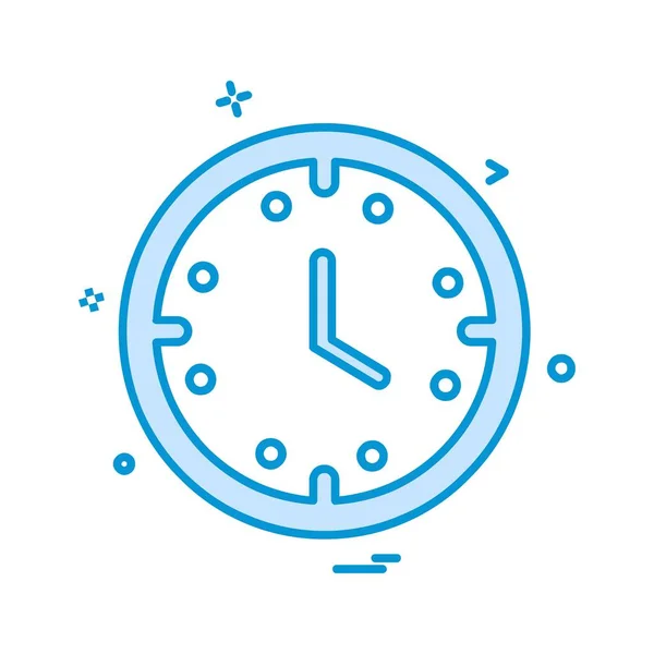 Reloj Icono Plano Vector Ilustración — Vector de stock