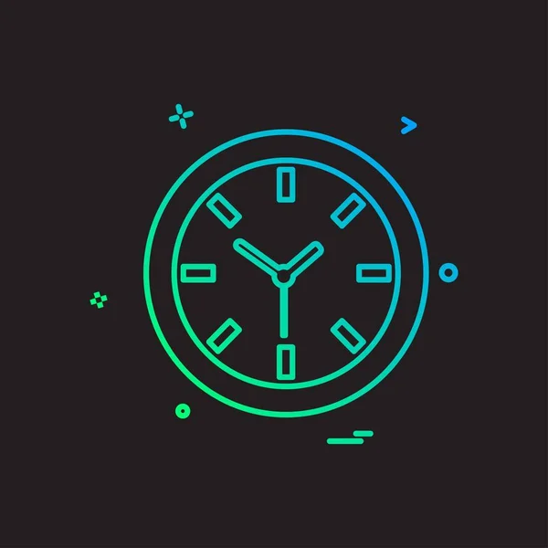 Reloj Icono Plano Vector Ilustración — Vector de stock