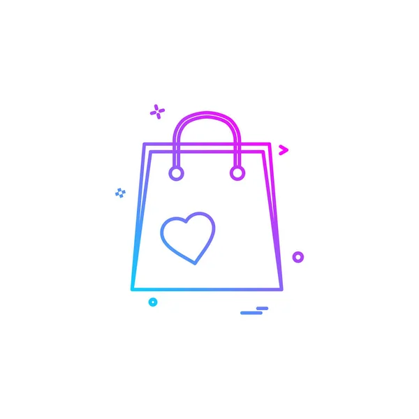 Bolsa Compras Icono Diseño Vector — Vector de stock