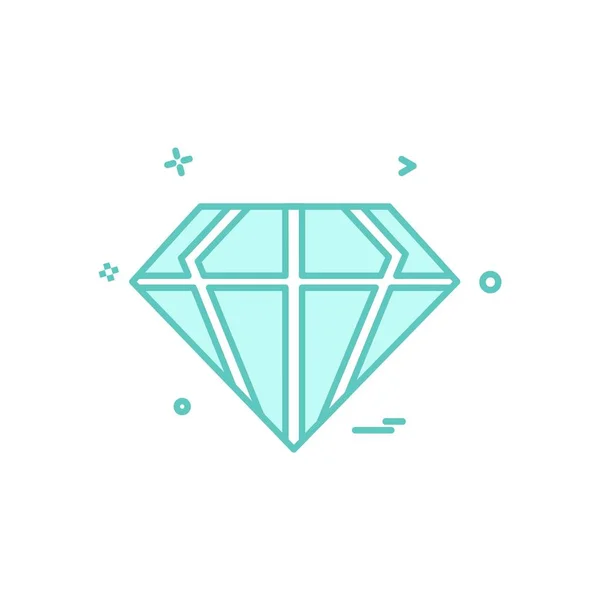 Diamant Pictogram Ontwerp Vector — Stockvector