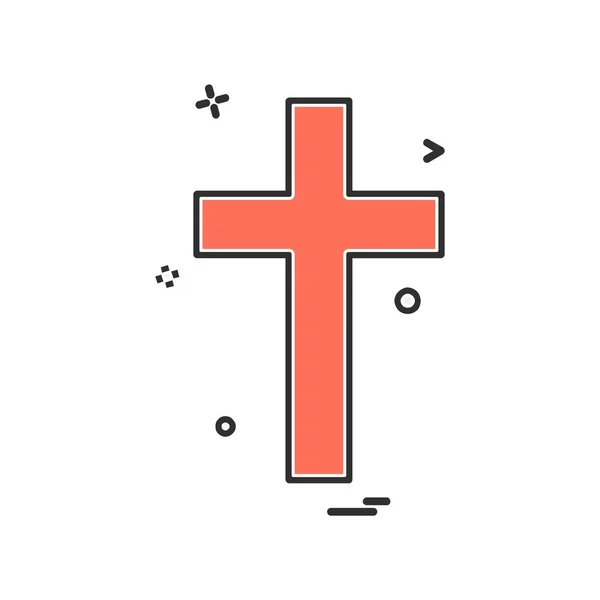 Vektor Návrhu Křížové Ikony — Stockový vektor