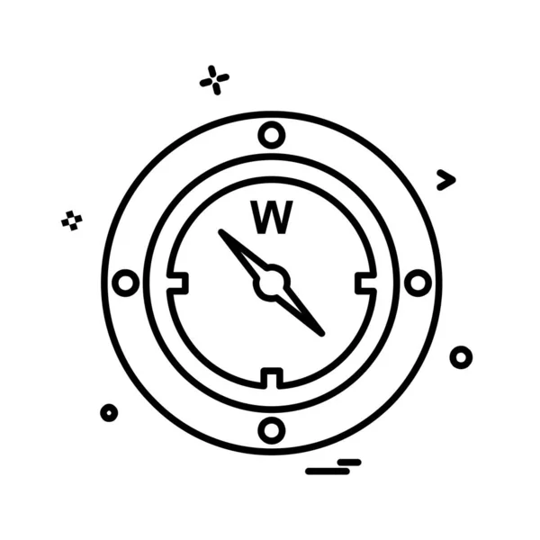 Wektor Projektowania Ikony Kompasu — Wektor stockowy