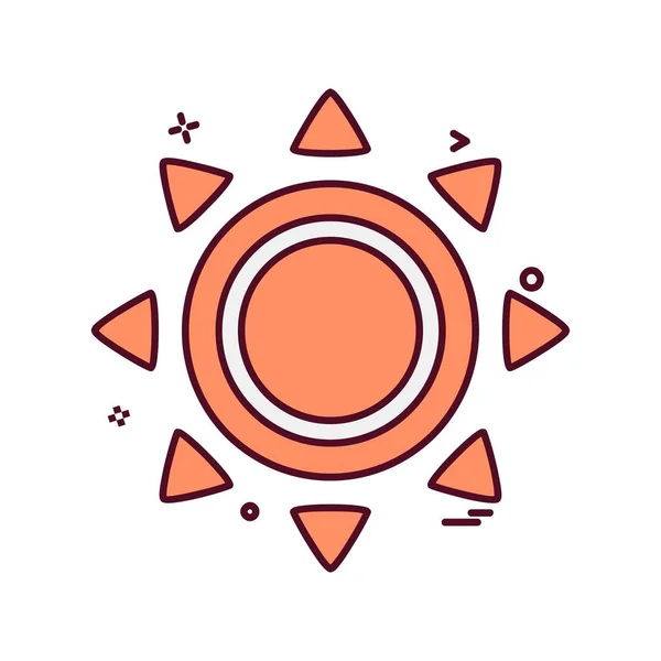 Diseño Icono Sol Ilustración Vectorial Colorido — Archivo Imágenes Vectoriales