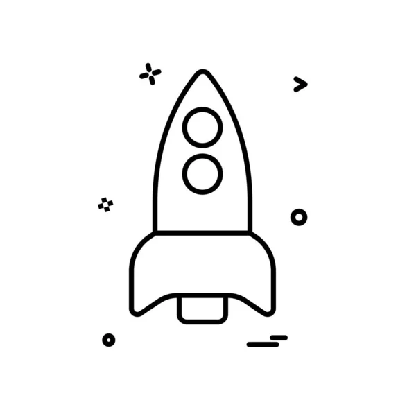 火箭图标设计 五颜六色的矢量插图 — 图库矢量图片