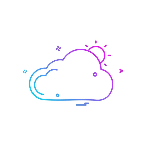 Cloud Pictogram Ontwerp Vector — Stockvector