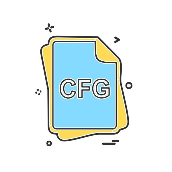 Type Fichier Cfg Icon Design Vector — Image vectorielle