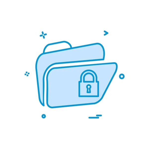 Ordner Icon Design Vektor Illustration — Stockvektor