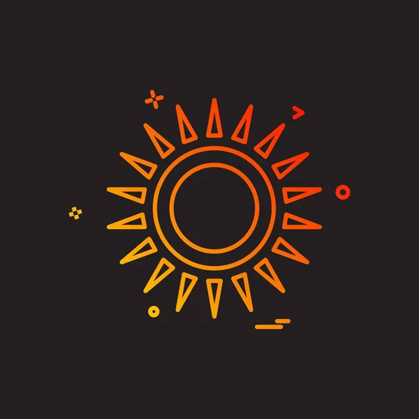 Sun Icon Design Vector — Stock Vector