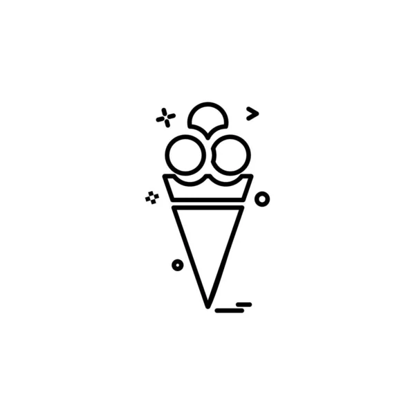 Design Vettoriale Icona Gelato — Vettoriale Stock