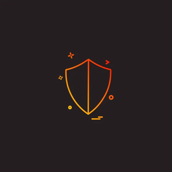 Insignia Seguridad Ley Icono Seguridad Vector Diseño — Vector de stock