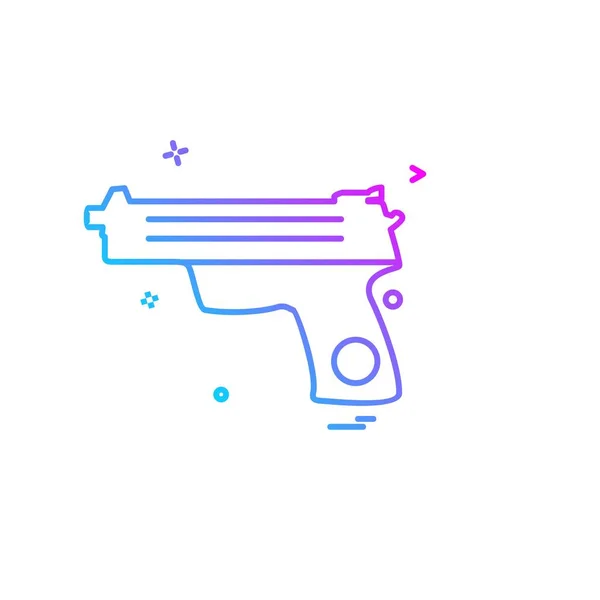 Pistola Icono Diseño Vector — Archivo Imágenes Vectoriales