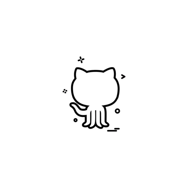 Github 아이콘 디자인 일러스트 — 스톡 벡터