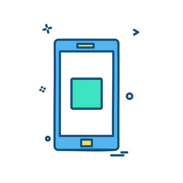 Teléfono Icono Diseño Vector — Vector de stock