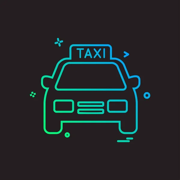 Taxi Icono Diseño Vector — Archivo Imágenes Vectoriales
