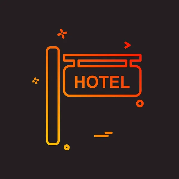 Icône Hôtel Design Vecteur — Image vectorielle