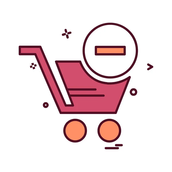 Vetor Design Ícone Compras — Vetor de Stock