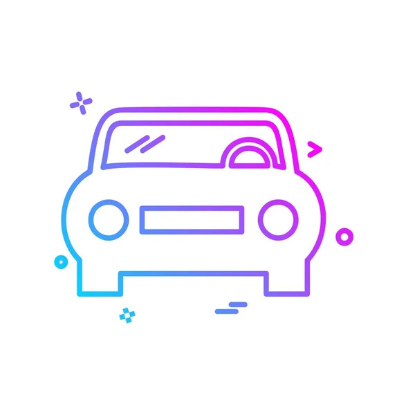 Auto Flache Symbol Vektor Illustration — Stockvektor