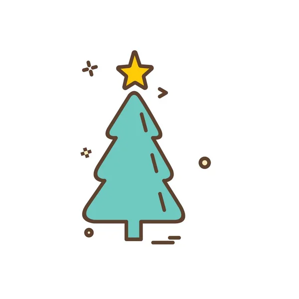 Árbol Navidad Icono Diseño Vector — Archivo Imágenes Vectoriales